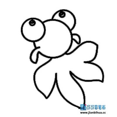 動(dòng)物金魚頭飾簡(jiǎn)筆畫